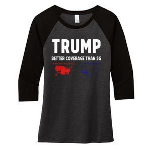 Trump Better Coverage Politics Women's Tri-Blend 3/4-Sleeve Raglan Shirt