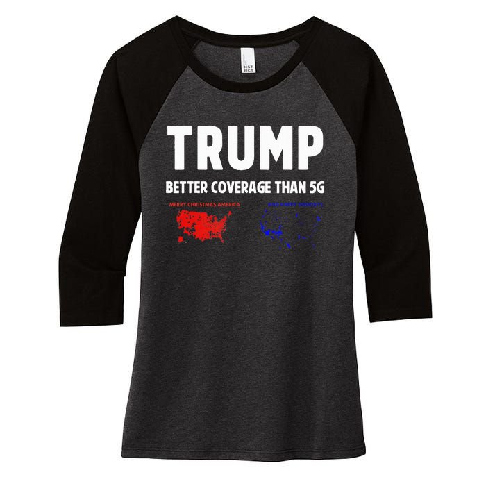 Trump Better Coverage Politics Women's Tri-Blend 3/4-Sleeve Raglan Shirt