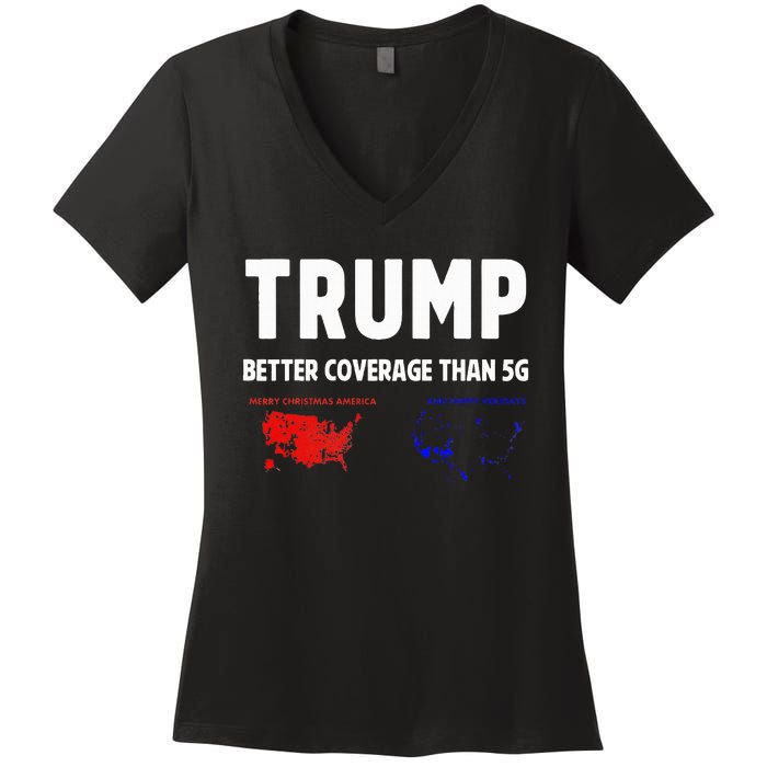 Trump Better Coverage Politics Women's V-Neck T-Shirt