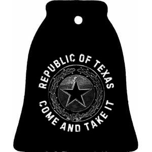 Texas Border Crisis Come And Take It Ceramic Bell Ornament