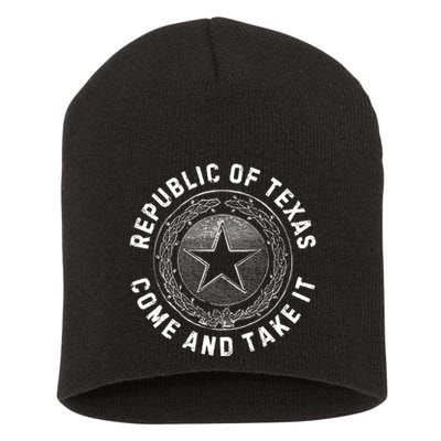Texas Border Crisis Come And Take It Short Acrylic Beanie