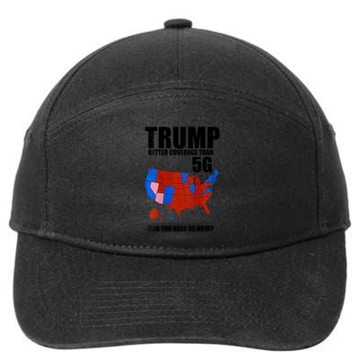 Trump Better Coverage Than 5g Can You Hear Us Now Usa Map 7-Panel Snapback Hat
