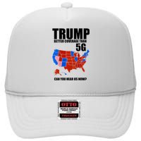 Trump Better Coverage Than 5g Can You Hear Us Now Usa Map High Crown Mesh Back Trucker Hat