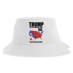 Trump Better Coverage Than 5g Can You Hear Us Now Usa Map Sustainable Bucket Hat