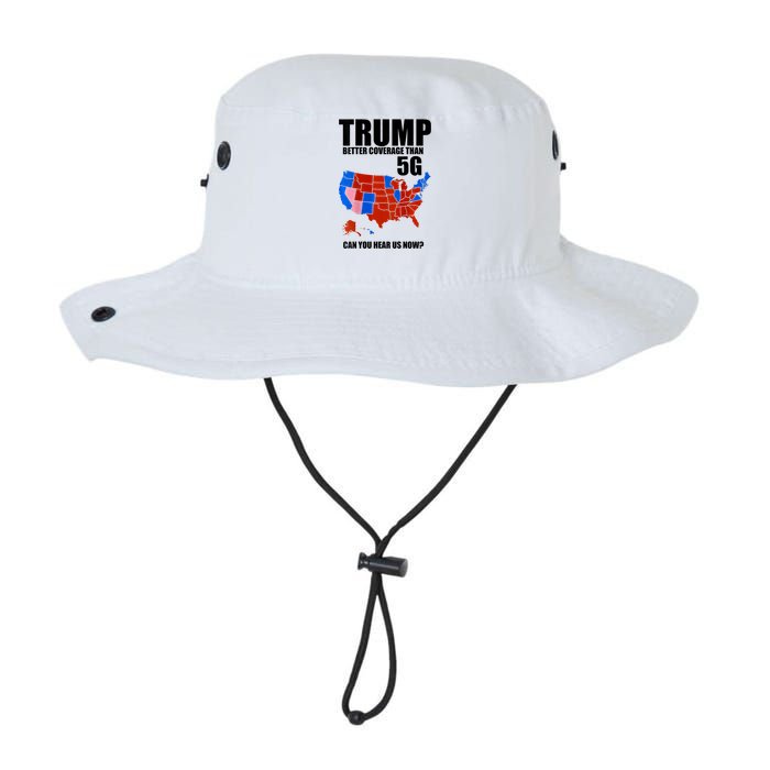 Trump Better Coverage Than 5g Can You Hear Us Now Usa Map Legacy Cool Fit Booney Bucket Hat