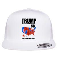 Trump Better Coverage Than 5g Can You Hear Us Now Usa Map Flat Bill Trucker Hat