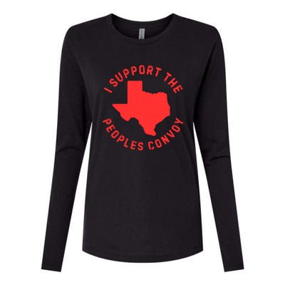 Texas Border Crisis Peoples Convoy Womens Cotton Relaxed Long Sleeve T-Shirt