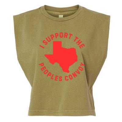 Texas Border Crisis Peoples Convoy Garment-Dyed Women's Muscle Tee