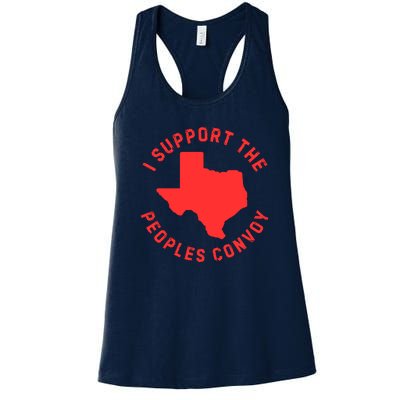 Texas Border Crisis Peoples Convoy Women's Racerback Tank