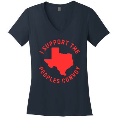 Texas Border Crisis Peoples Convoy Women's V-Neck T-Shirt