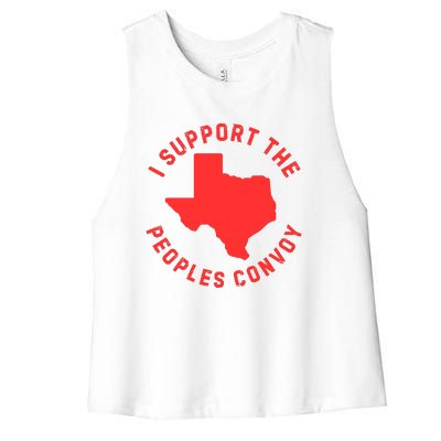 Texas Border Crisis Peoples Convoy Women's Racerback Cropped Tank