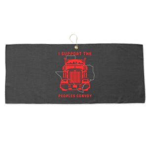 Texas Border Crisis Peoples Convoy Large Microfiber Waffle Golf Towel