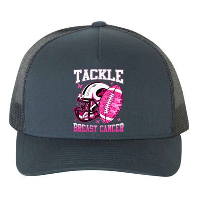 Tackle Breast Cancer Awareness Pink Ribbon Football Yupoong Adult 5-Panel Trucker Hat