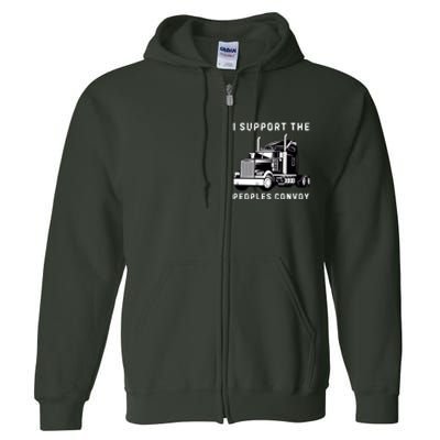 Texas Border Crisis Peoples Convoy Full Zip Hoodie