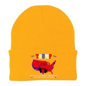 Trump Better Coverage Than 5g Can You Hear Us Now Usa Map Knit Cap Winter Beanie