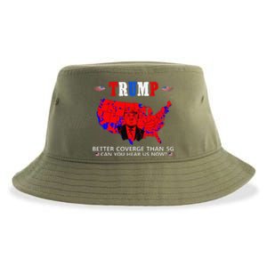 Trump Better Coverage Than 5g Can You Hear Us Now Usa Map Sustainable Bucket Hat