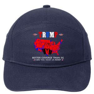 Trump Better Coverage Than 5g Can You Hear Us Now Usa Map 7-Panel Snapback Hat