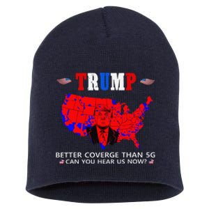 Trump Better Coverage Than 5g Can You Hear Us Now Usa Map Short Acrylic Beanie