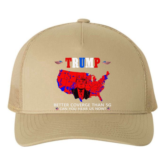 Trump Better Coverage Than 5g Can You Hear Us Now Usa Map Yupoong Adult 5-Panel Trucker Hat