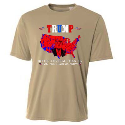 Trump Better Coverage Than 5g Can You Hear Us Now Usa Map Cooling Performance Crew T-Shirt