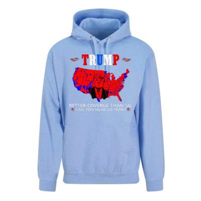 Trump Better Coverage Than 5g Can You Hear Us Now Usa Map Unisex Surf Hoodie