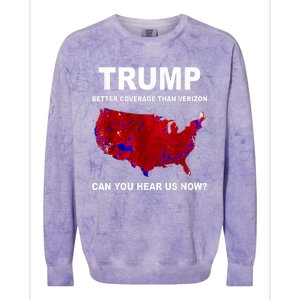 Trump Better Coverage Politics Colorblast Crewneck Sweatshirt