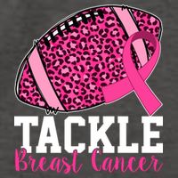 Tackle Breast Cancer Football Ribbon Awareness Vector Backpack