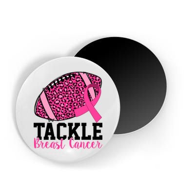 Tackle Breast Cancer Football Ribbon Awareness Magnet
