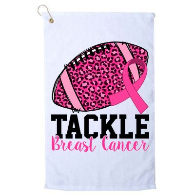 Tackle Breast Cancer Football Ribbon Awareness Golf Towel