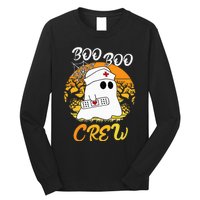 The Boo Crew Halloween Ghost The Boo Crew Nurse Long Sleeve Shirt