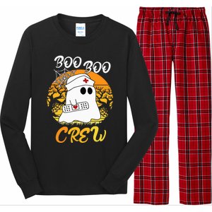 The Boo Crew Halloween Ghost The Boo Crew Nurse Long Sleeve Pajama Set