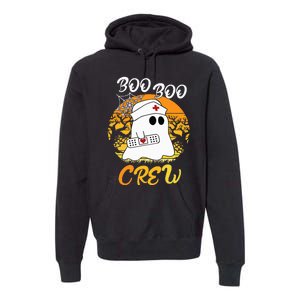 The Boo Crew Halloween Ghost The Boo Crew Nurse Premium Hoodie