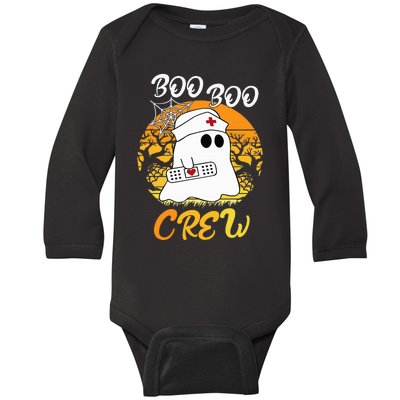 The Boo Crew Halloween Ghost The Boo Crew Nurse Baby Long Sleeve Bodysuit