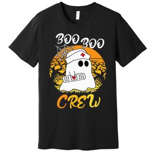 The Boo Crew Halloween Ghost The Boo Crew Nurse Premium T-Shirt