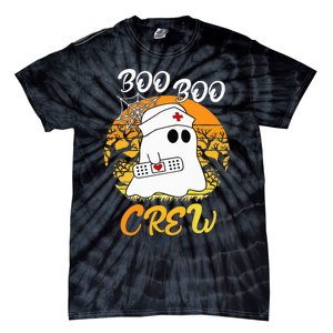 The Boo Crew Halloween Ghost The Boo Crew Nurse Tie-Dye T-Shirt