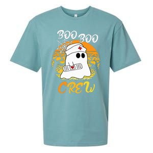 The Boo Crew Halloween Ghost The Boo Crew Nurse Sueded Cloud Jersey T-Shirt