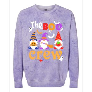 The Boo Crew Gnomes Gift Gnome Halloween Pumpkin Gift Colorblast Crewneck Sweatshirt