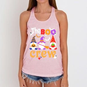 The Boo Crew Gnomes Gift Gnome Halloween Pumpkin Gift Women's Knotted Racerback Tank