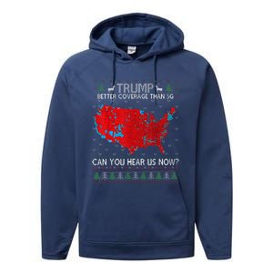 Trump Better Coverage Than 5g. Can Your Hear Us Now On Back Performance Fleece Hoodie