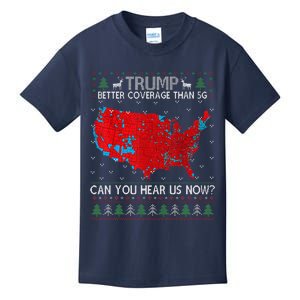 Trump Better Coverage Than 5g. Can Your Hear Us Now On Back Kids T-Shirt