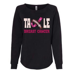 Tackle Breast Cancer Awareness Football Womens California Wash Sweatshirt