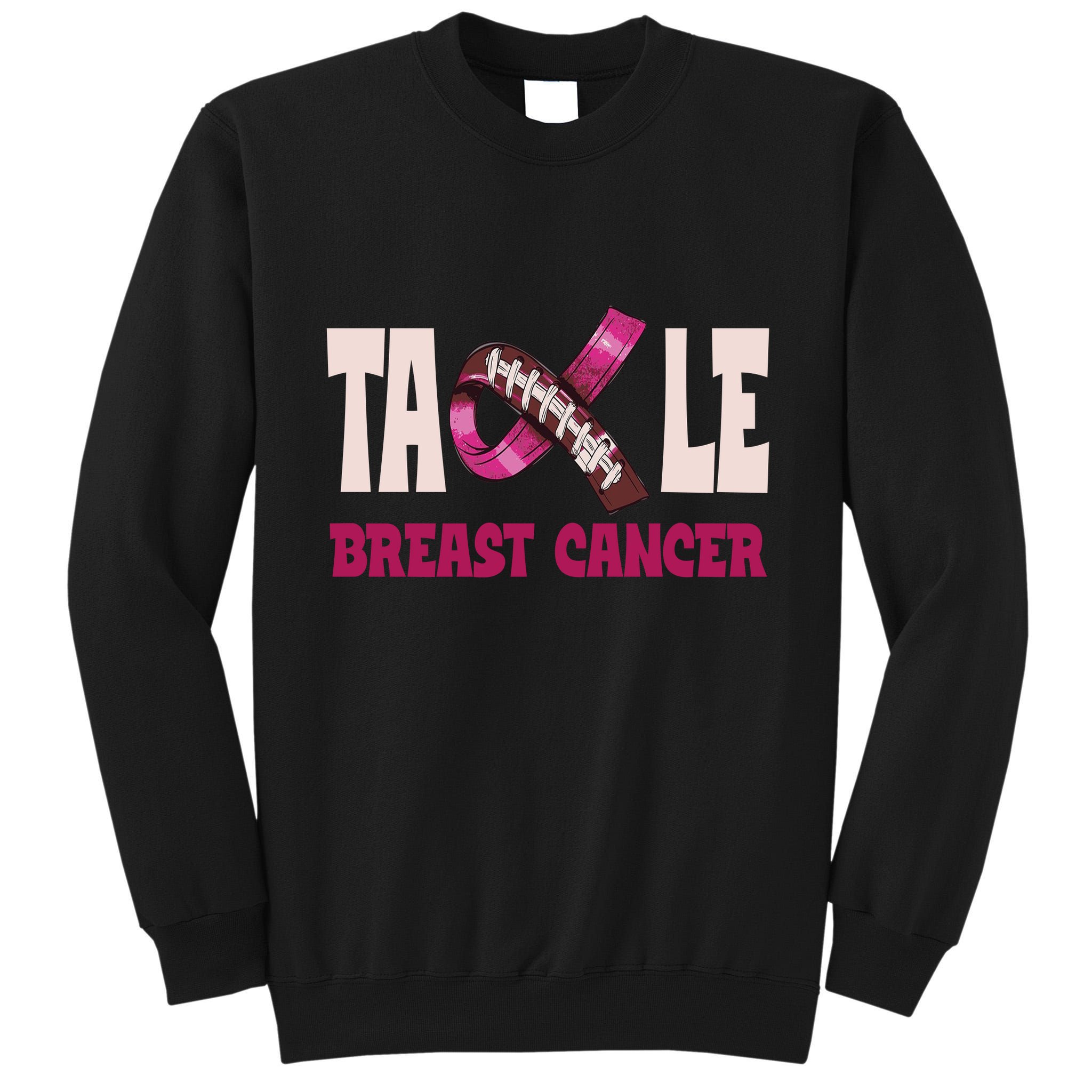 Tackle Breast Cancer Awareness Football Tall Sweatshirt
