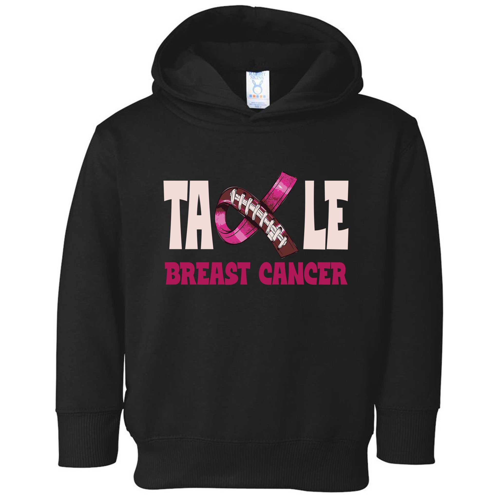 Tackle Breast Cancer Awareness Football Toddler Hoodie