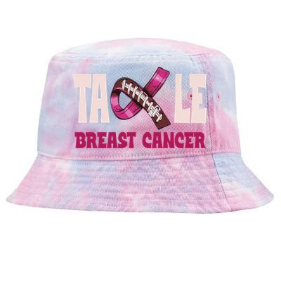 Tackle Breast Cancer Awareness Football Tie-Dyed Bucket Hat