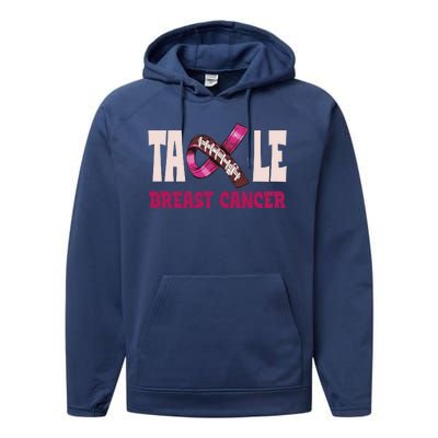 Tackle Breast Cancer Awareness Football Performance Fleece Hoodie