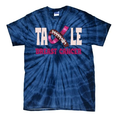 Tackle Breast Cancer Awareness Football Tie-Dye T-Shirt