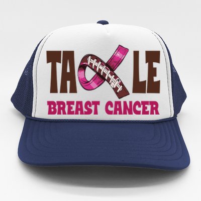 Tackle Breast Cancer Awareness Football Trucker Hat