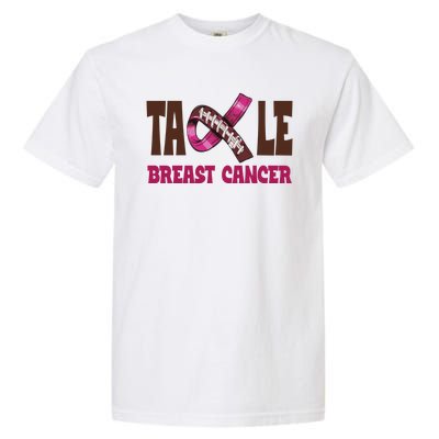 Tackle Breast Cancer Awareness Football Garment-Dyed Heavyweight T-Shirt