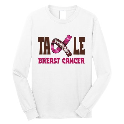 Tackle Breast Cancer Awareness Football Long Sleeve Shirt
