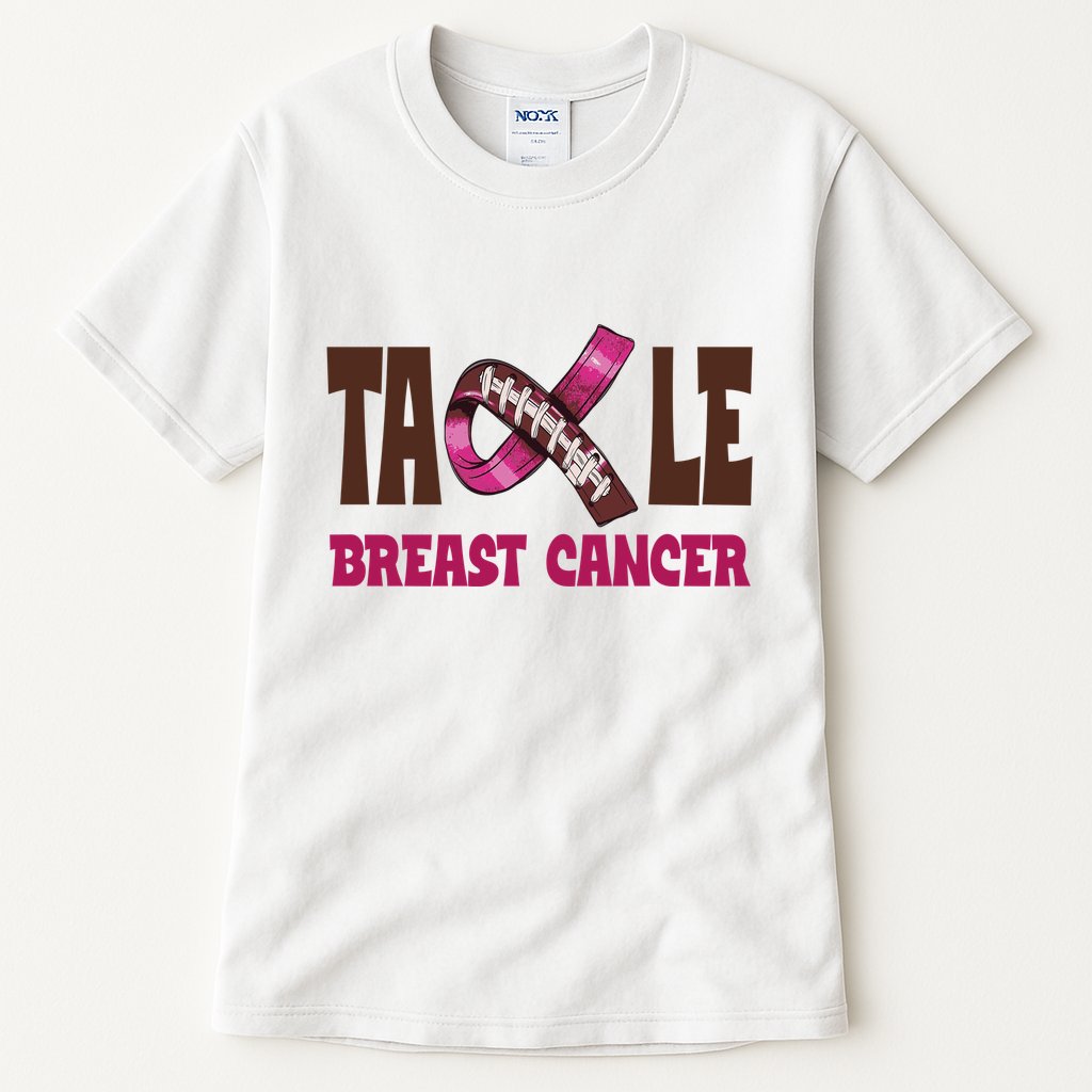 Tackle Breast Cancer Awareness Football Tall T-Shirt